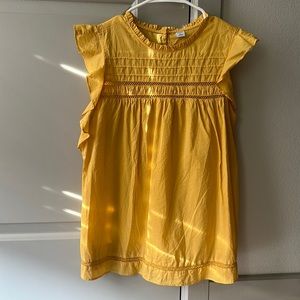 Old navy yellow cut out blouse - flutter sleeves - never worn